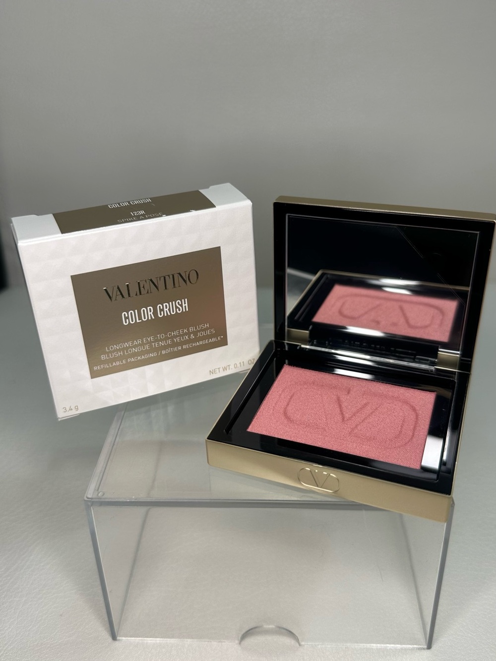 Valentino Color Crush Longwear Eye-to-Cheek Blush - Rose Pink